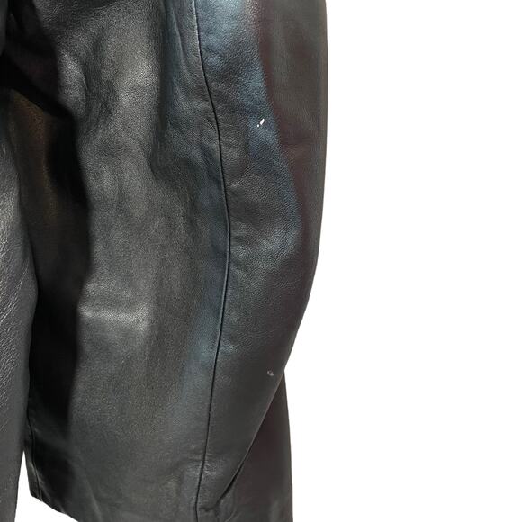 Vintage KENNETH COLE Mens Genuine Leather Coat Jacket Black Large Classic Grunge - Picture 12 of 12